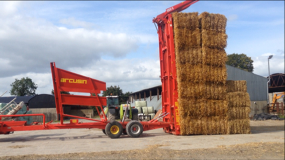 bales in yard