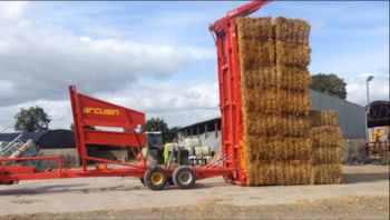 bales in yard